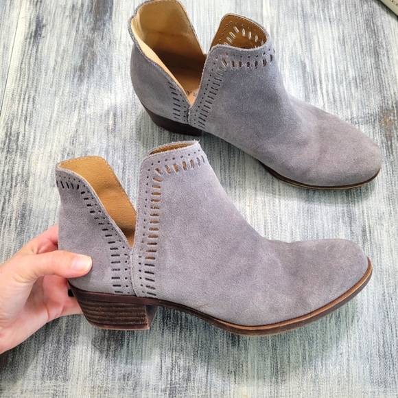 grey lucky booties